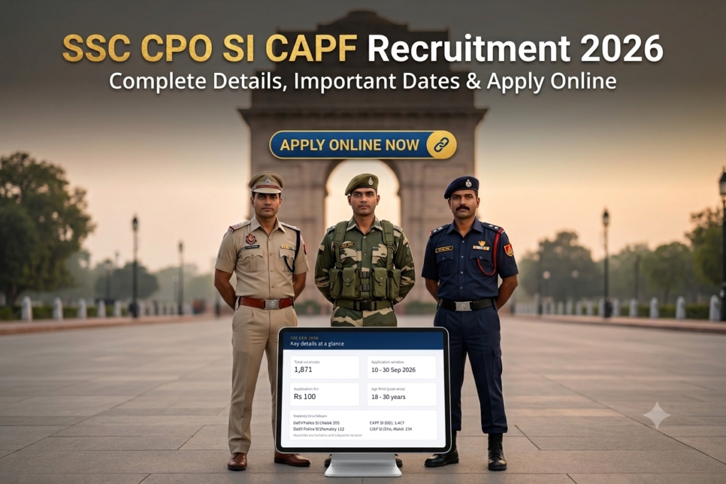 SSC CPO SI CAPF Recruitment 2026